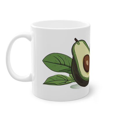 Weisse Tasse "Avocado"