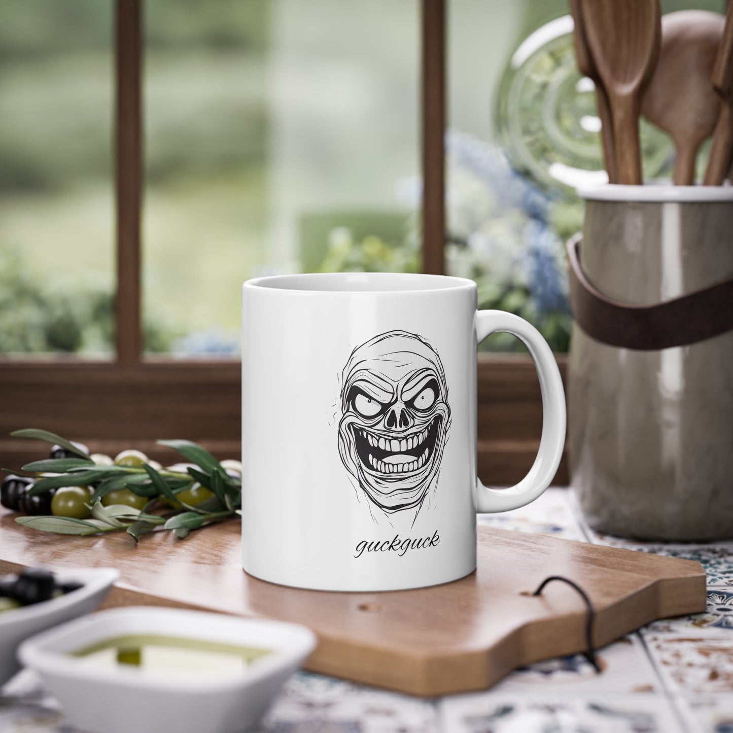 Weisse Horror Tasse 6