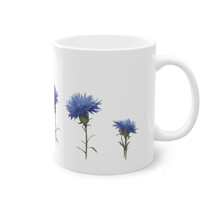 Weisse Blumen Tasse Kornblumen 3