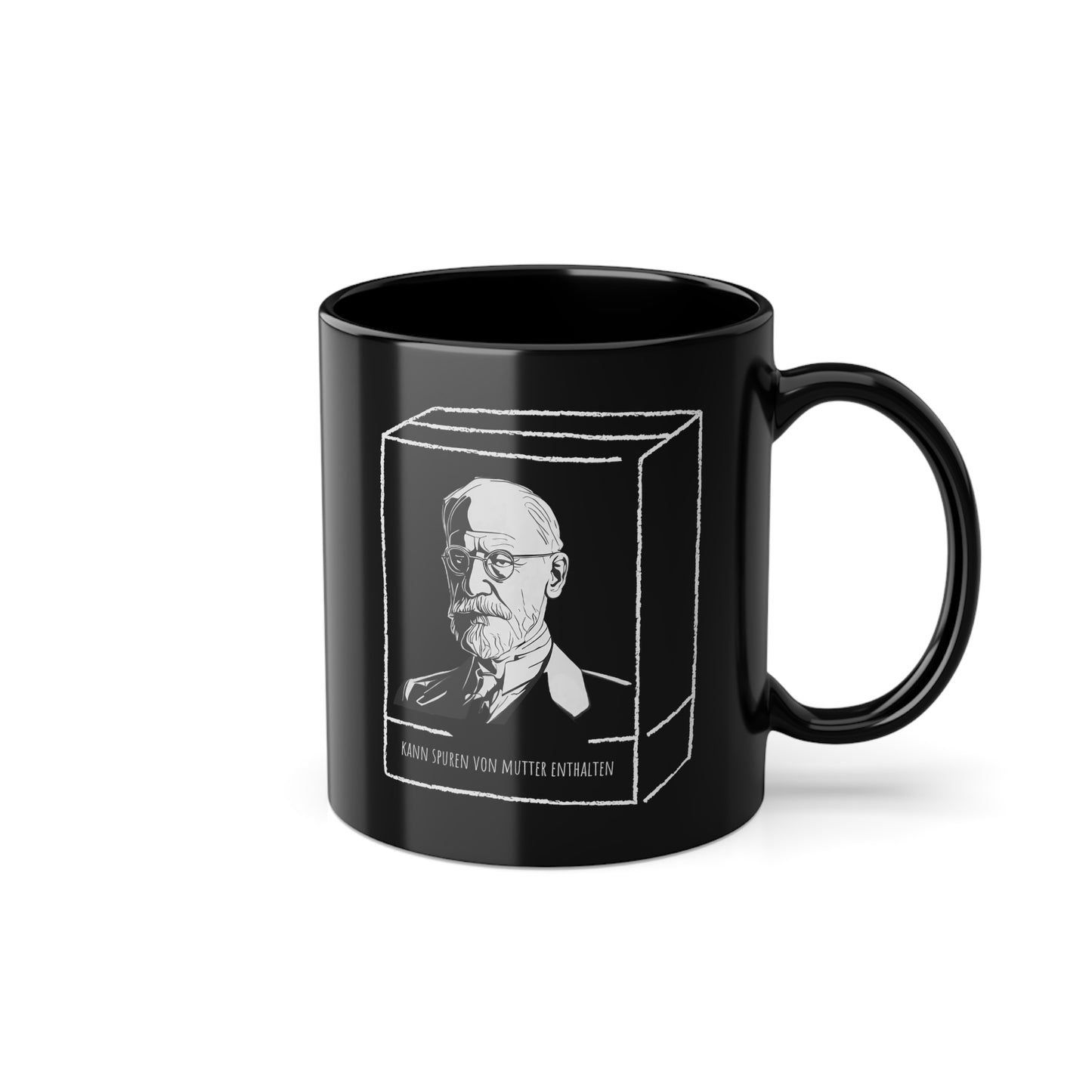 Schwarze Philosophen Tasse Freud & Allergene