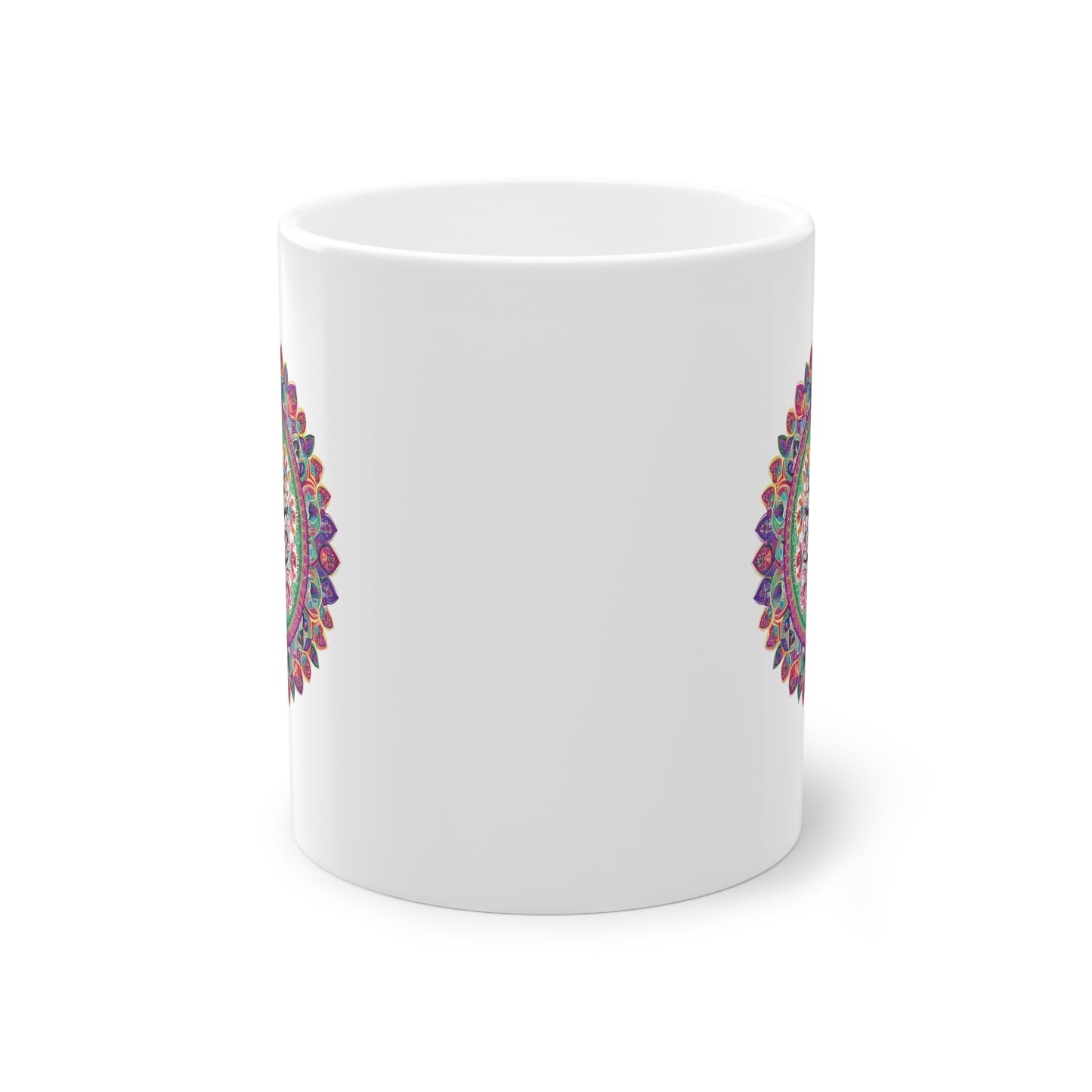 Weisse Mandala Tasse Baum 1