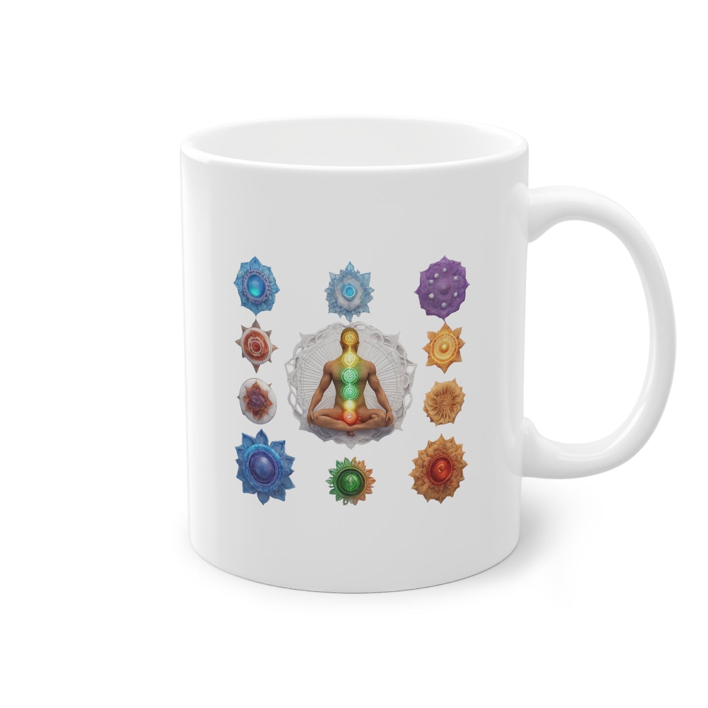 Weisse Tasse Chakra 4