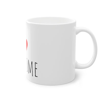 Weisse Tasse "I love my Home"