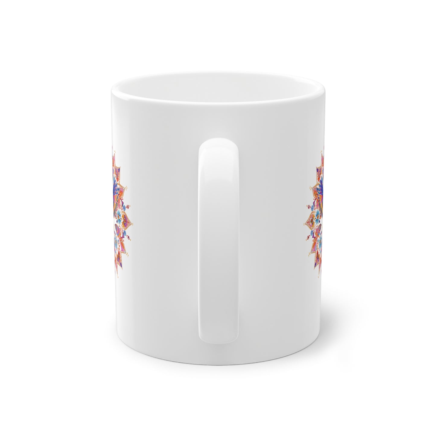 Weisse Mandala Tasse Vogel 4