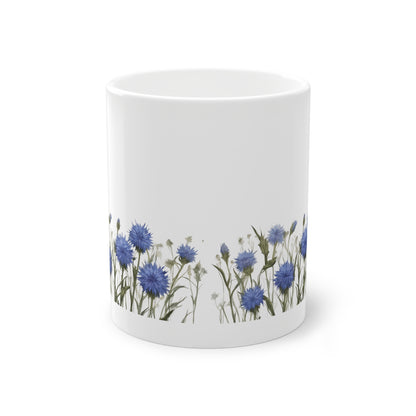 Weisse Blumen Tasse Kornblumen 1