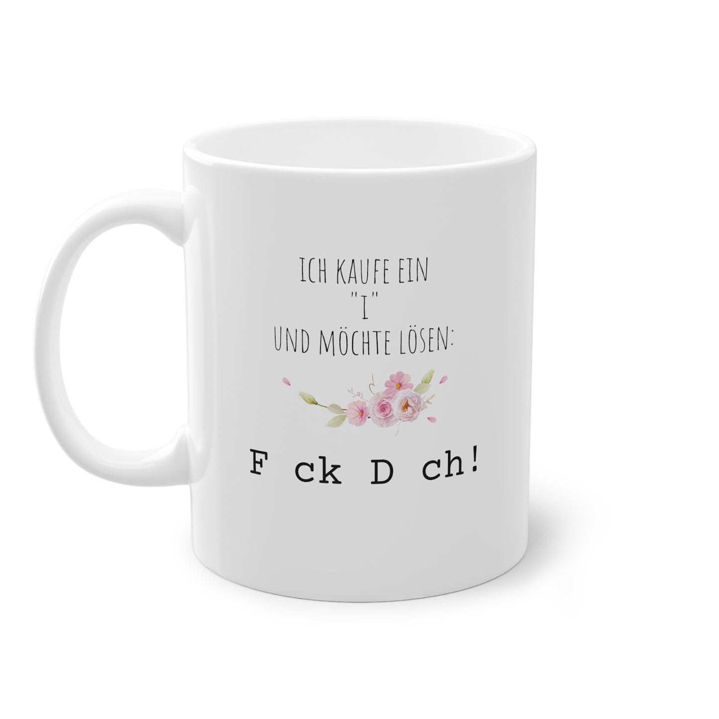 Weiße Büro Lösungs Tasse "Fick Dich"