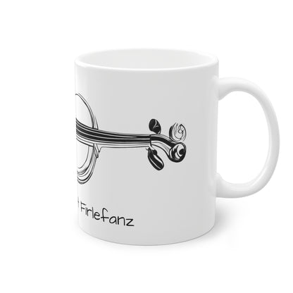 Weisse Musik Tasse "Violine"