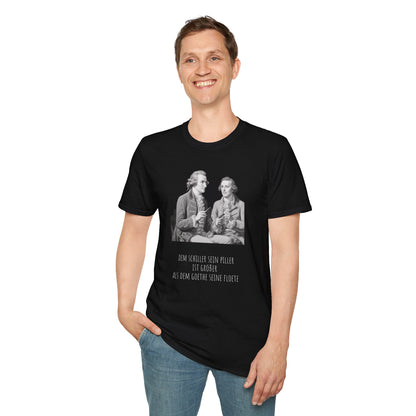 Philosophen T-Shirt schwarz Schiller & Goethe Schwanzvergleich