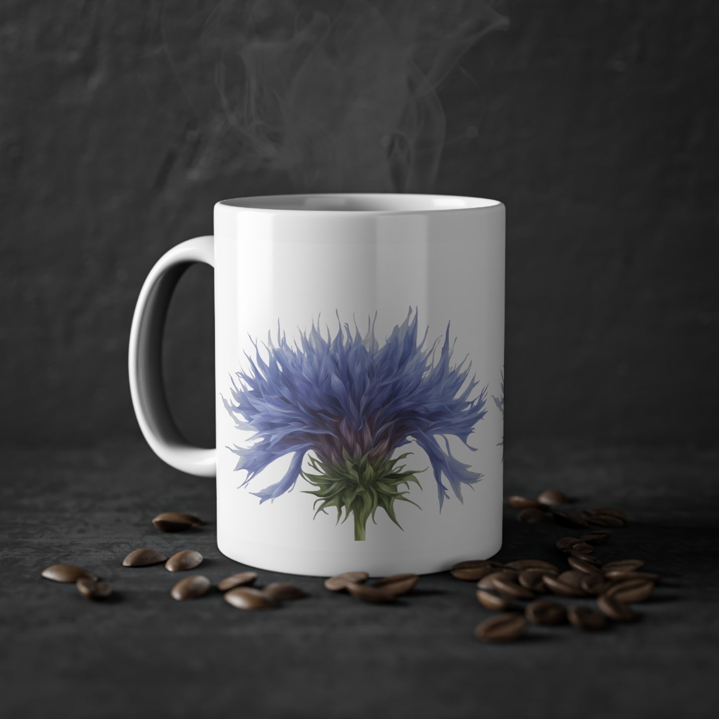 Weisse Blumen Tasse Kornblumen 2