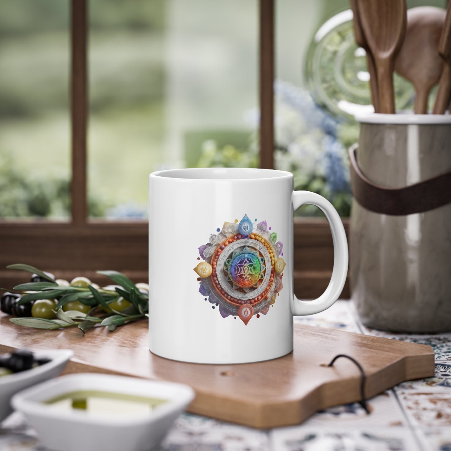 Weisse Tasse Chakra 3