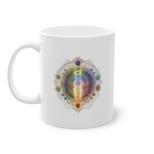 Weisse Tasse Chakra 9