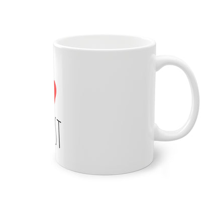 Weisse Tasse "I love Juist"