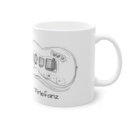 Weisse Musik Tasse "elektrische Gitarre"