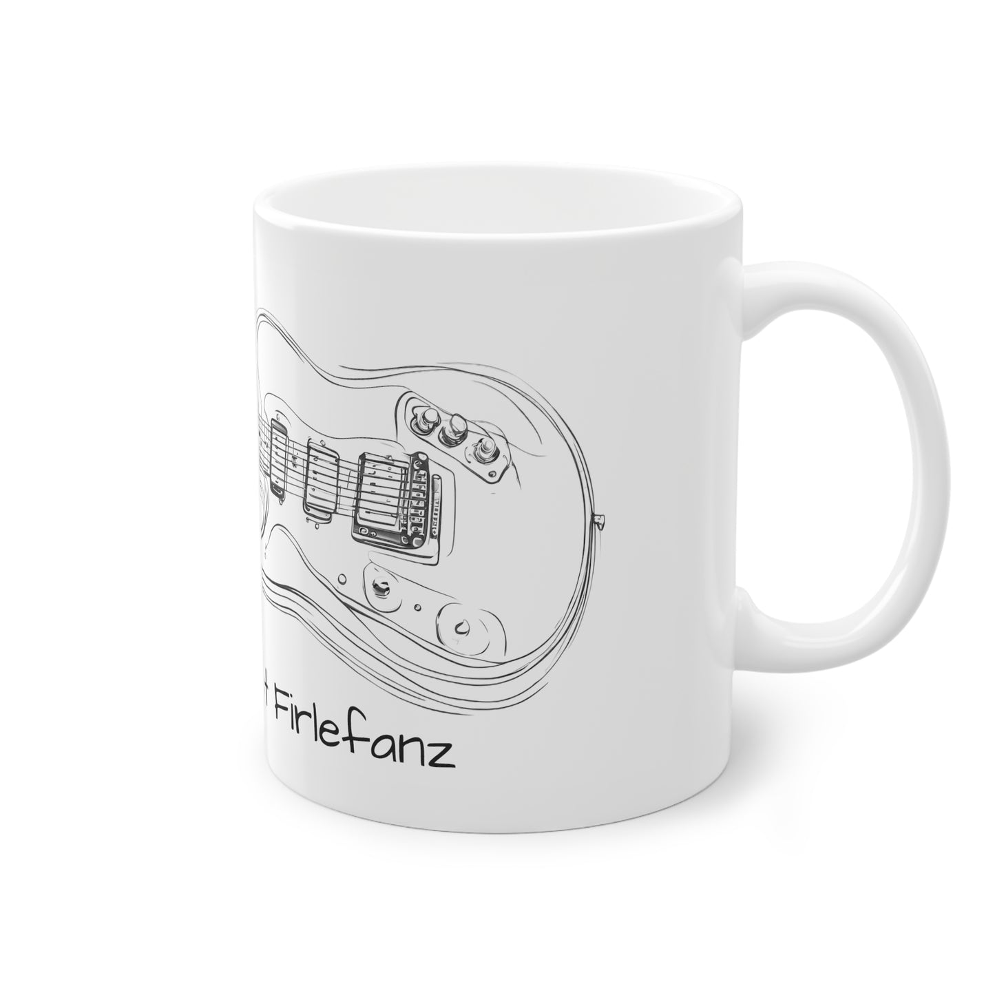 Weisse Musik Tasse "elektrische Gitarre"