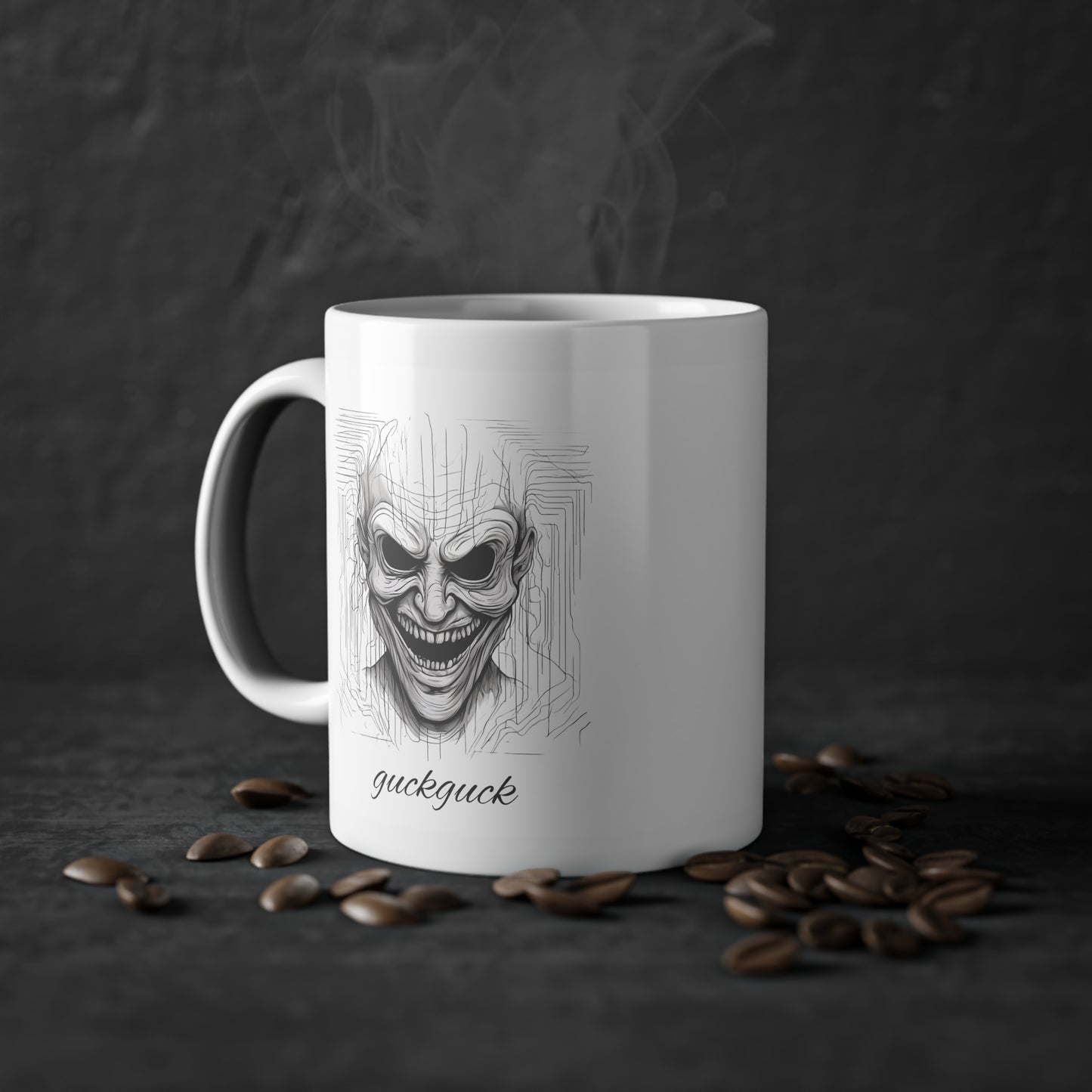 Weisse Horror Tasse 1