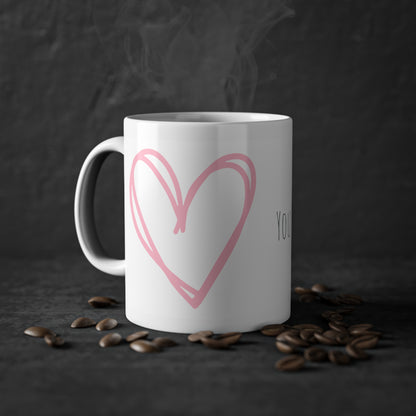 Weisse Partnertasse "I love You"