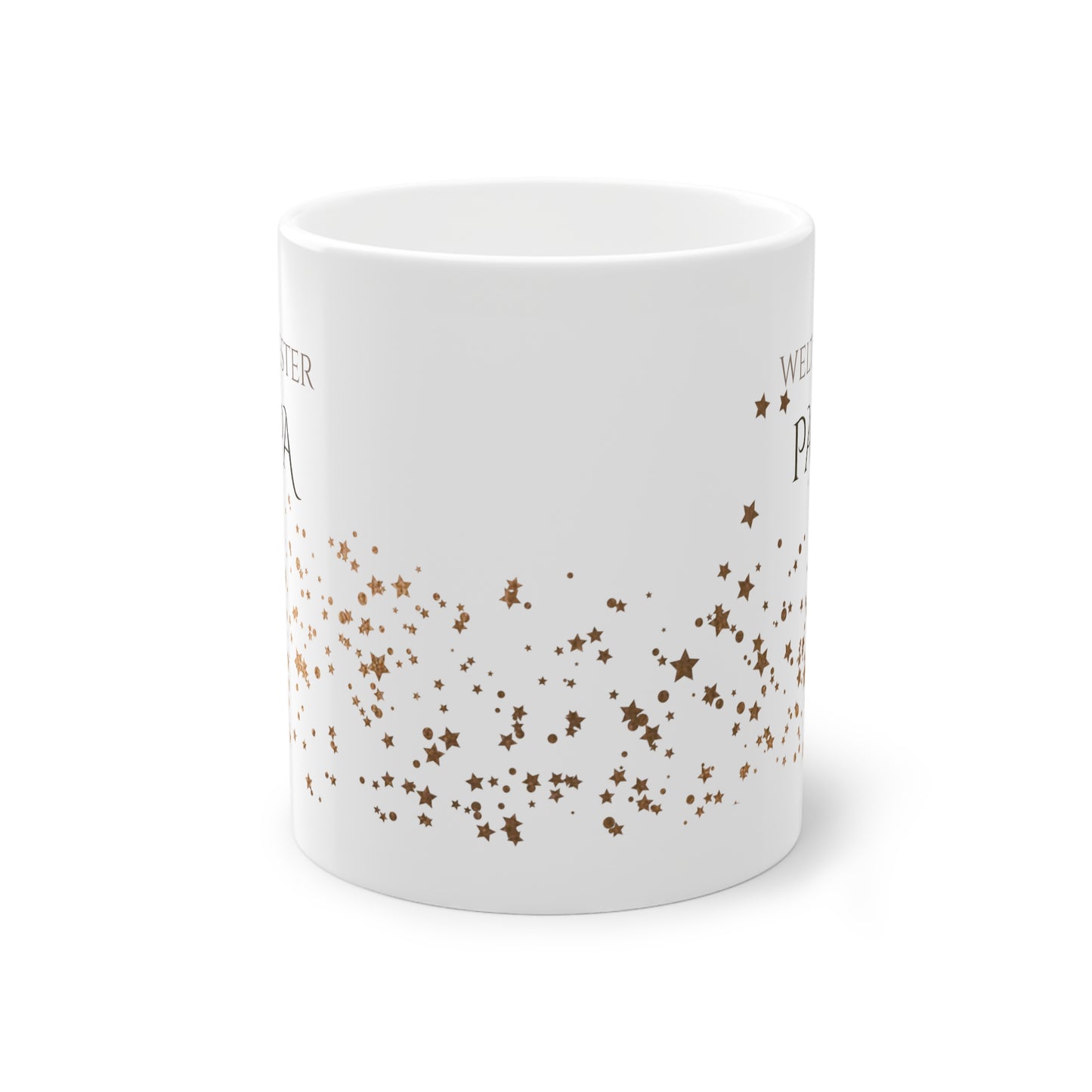 Weisse Tasse golden Glitter "weltbester Papa"