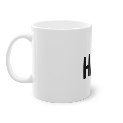 Weisse Tasse "Hä?"