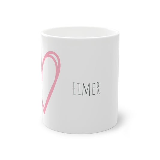 Weisse Partnertasse "Arsch & Eimer"