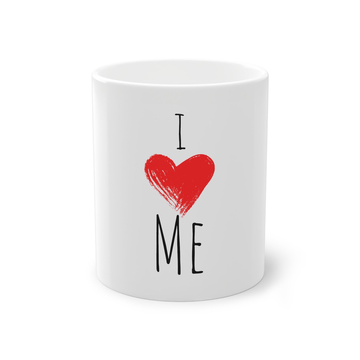 Weisse Tasse "I love me"