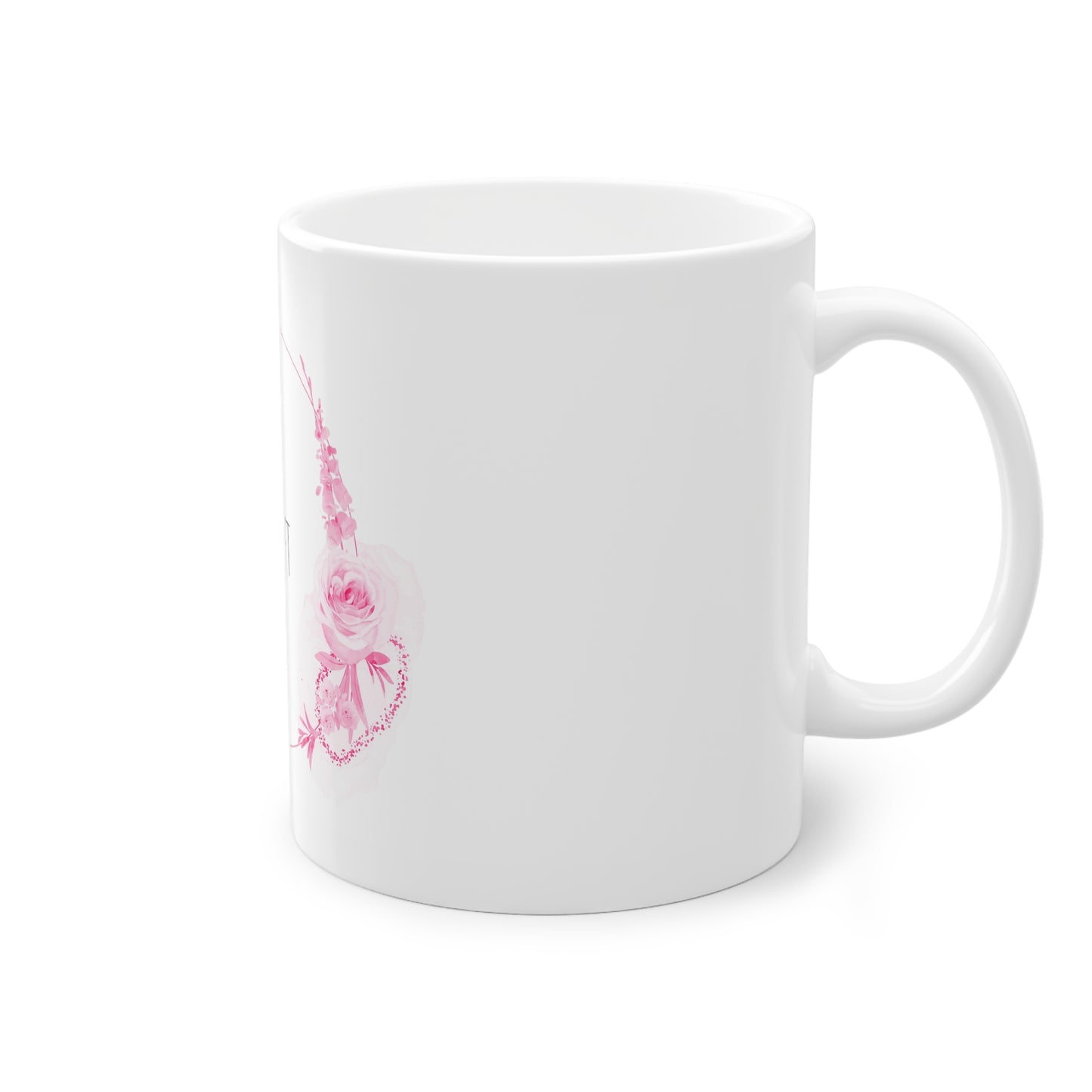 Weisse Pöbel Tasse mit Rosen "Schuft"