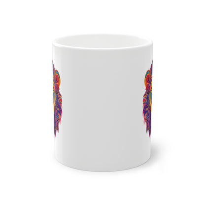 Weisse Mandala Tasse Löwe 2