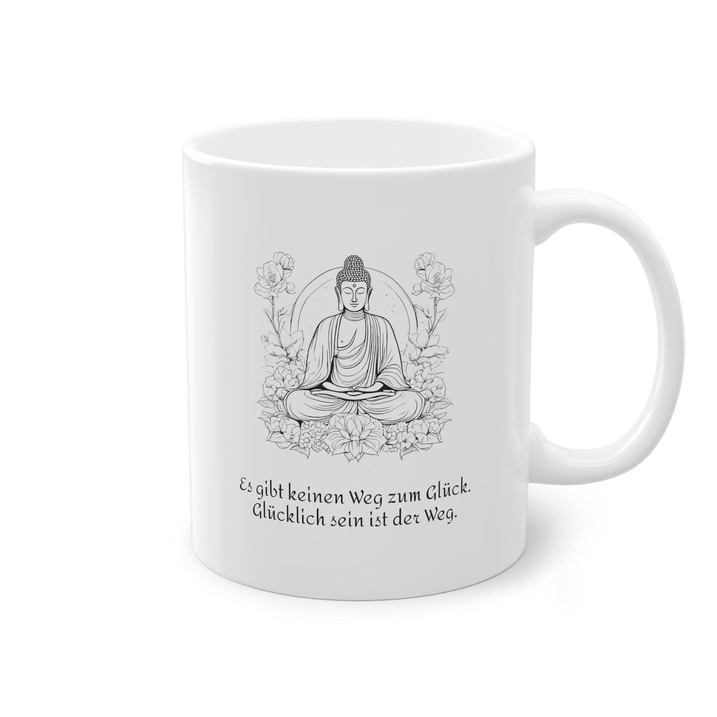 Tasse Sinnspruch Buddha "Glück"