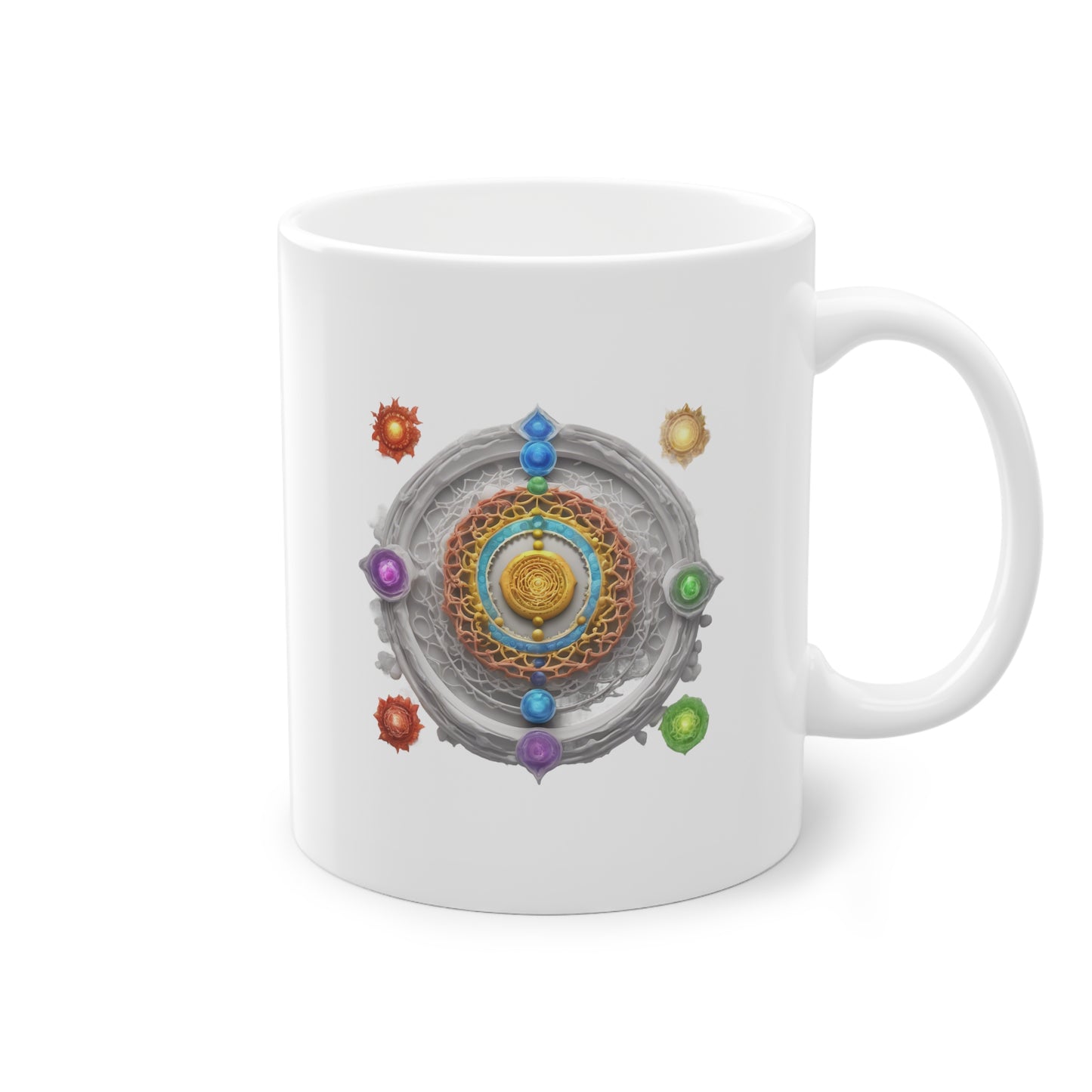 Weisse Tasse Chakra 6