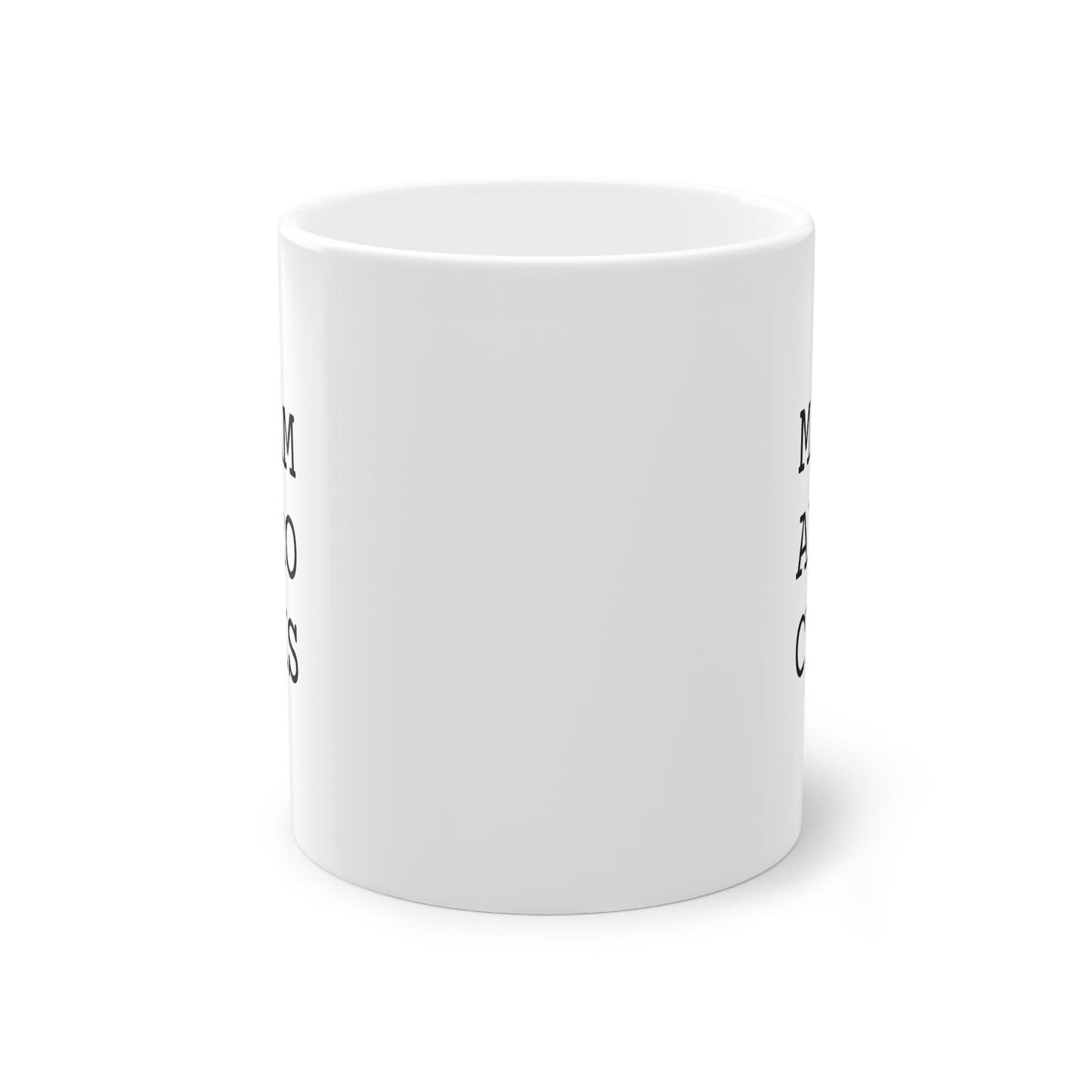 Weisse Design Tasse "Mama rocks"