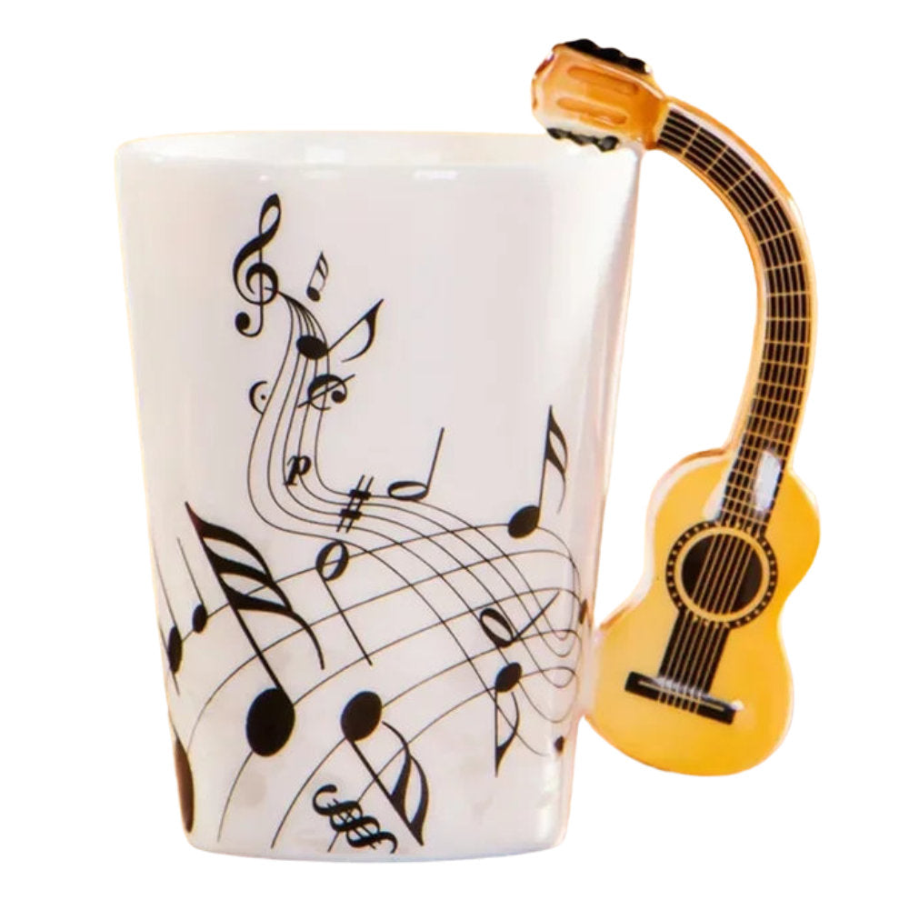 Noten Tasse mit Gitarren Henkel