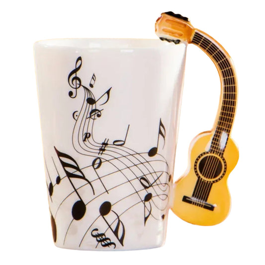 Noten Tasse mit Gitarren Henkel