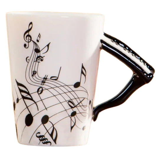 Tasse mit Noten und Piano Henkel